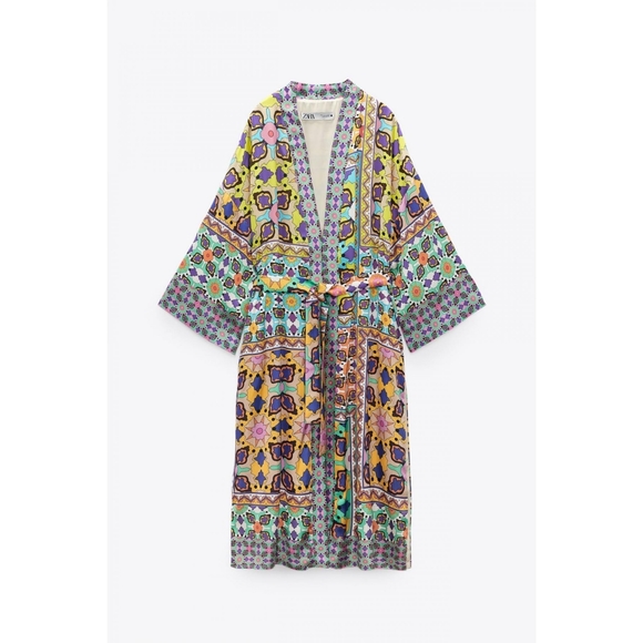 Zara printed kimono with belt - Picture 17 of 17